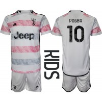 Camisa de time de futebol Juventus Paul Pogba #10 Replicas 2º Equipamento Infantil 2023-24 Manga Curta (+ Calças curtas)